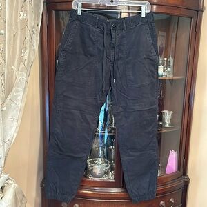 Todd Snyder black elastic waist, drawstring, joggers, size medium